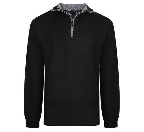 Bonded Knit 3/4 Zip Pullover