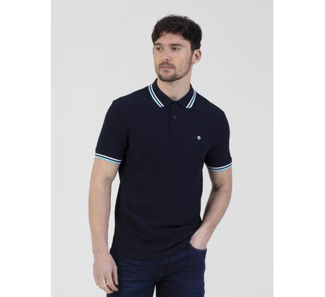 'Stockholm' Textured Polo Shirt