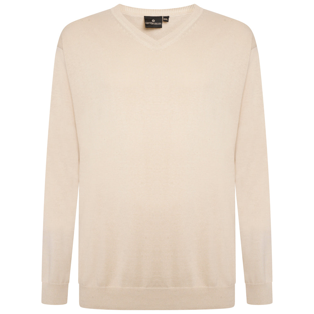 Cotton V Neck Jumper