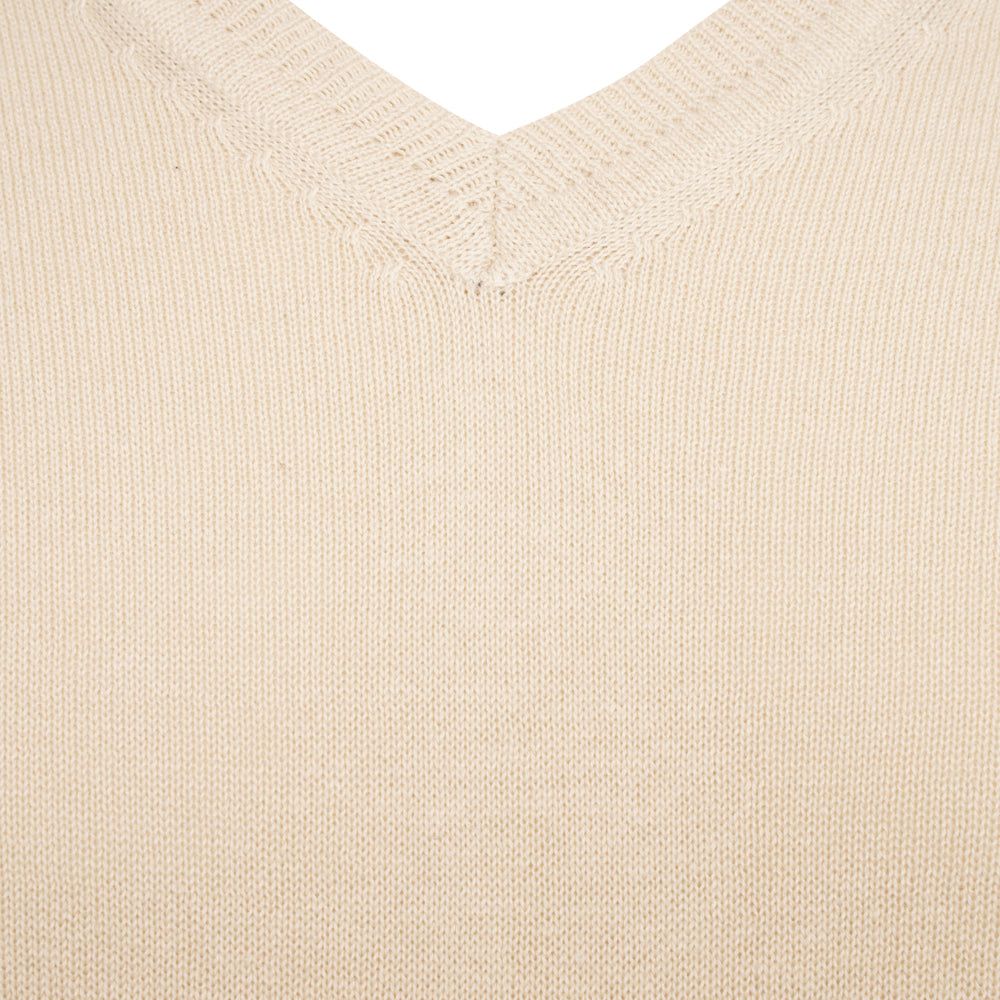 Cotton V Neck Jumper