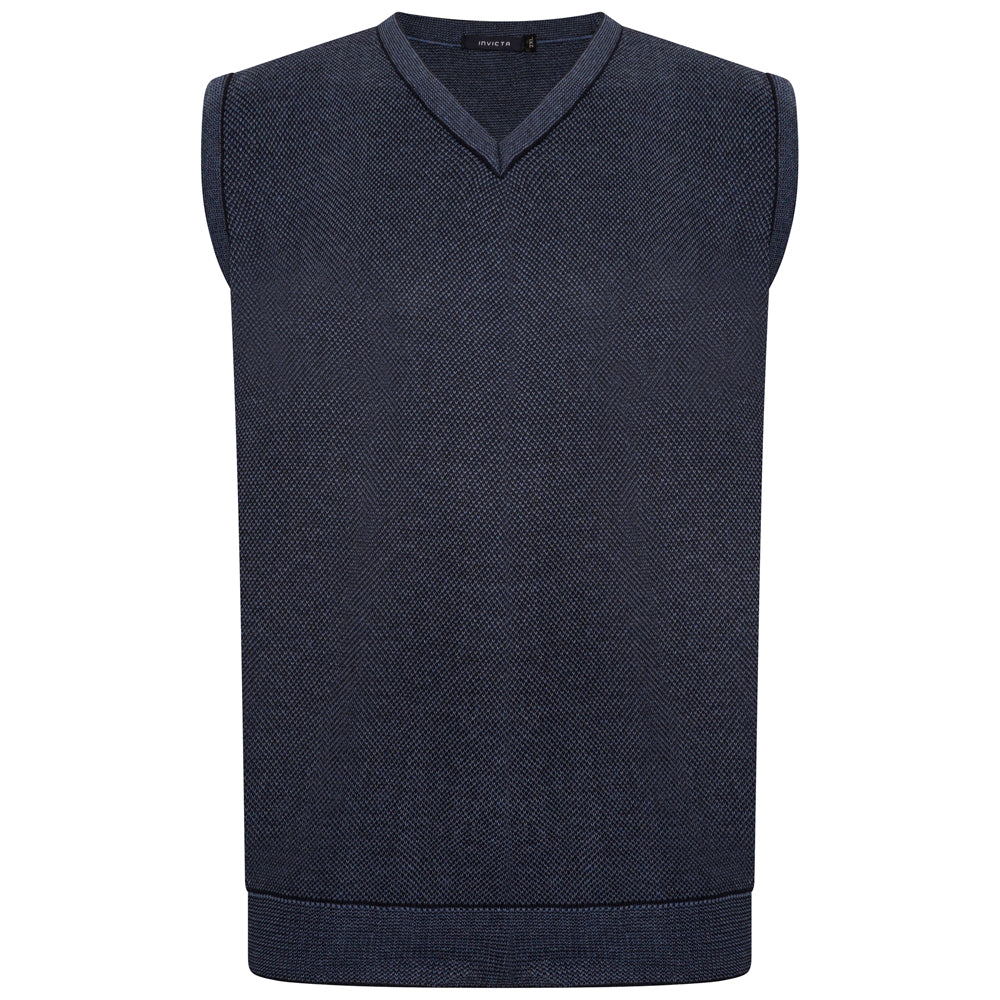 V Neck Textured Sleeveless Pullover