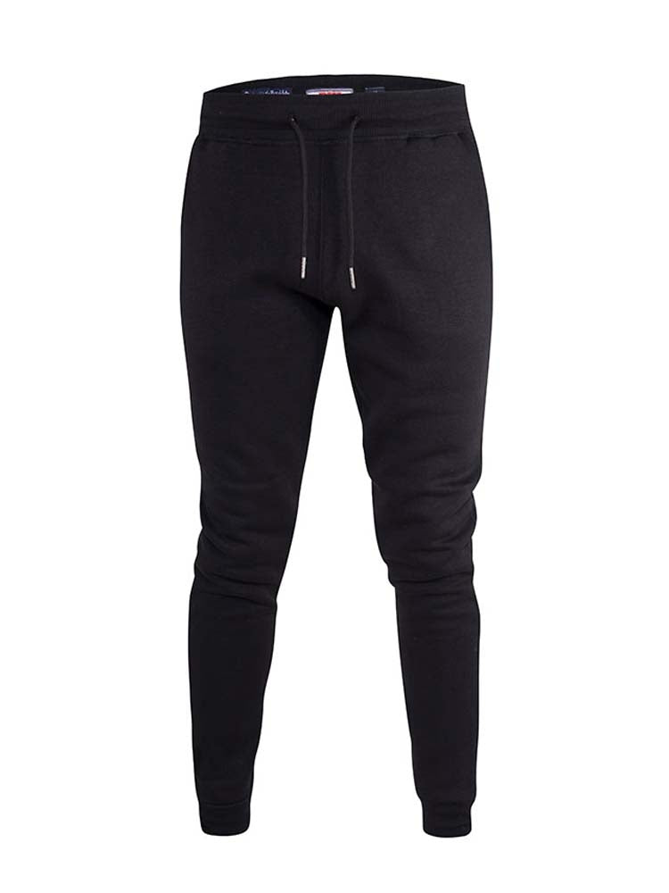 Brandon Cuffed Jersey Joggers - Black