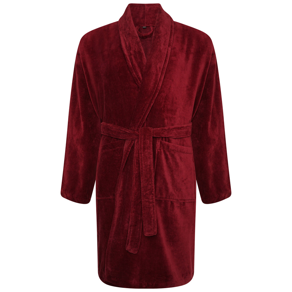 Heavyweight Plain Velour Dressing Gown