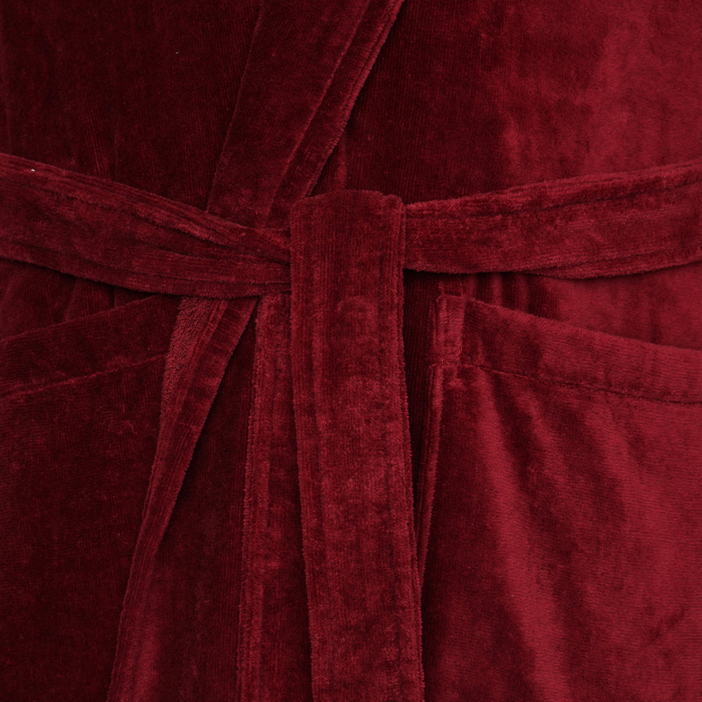 Heavyweight Plain Velour Dressing Gown