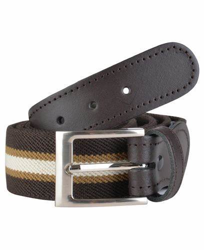 Brown Stripe Stretch Belt