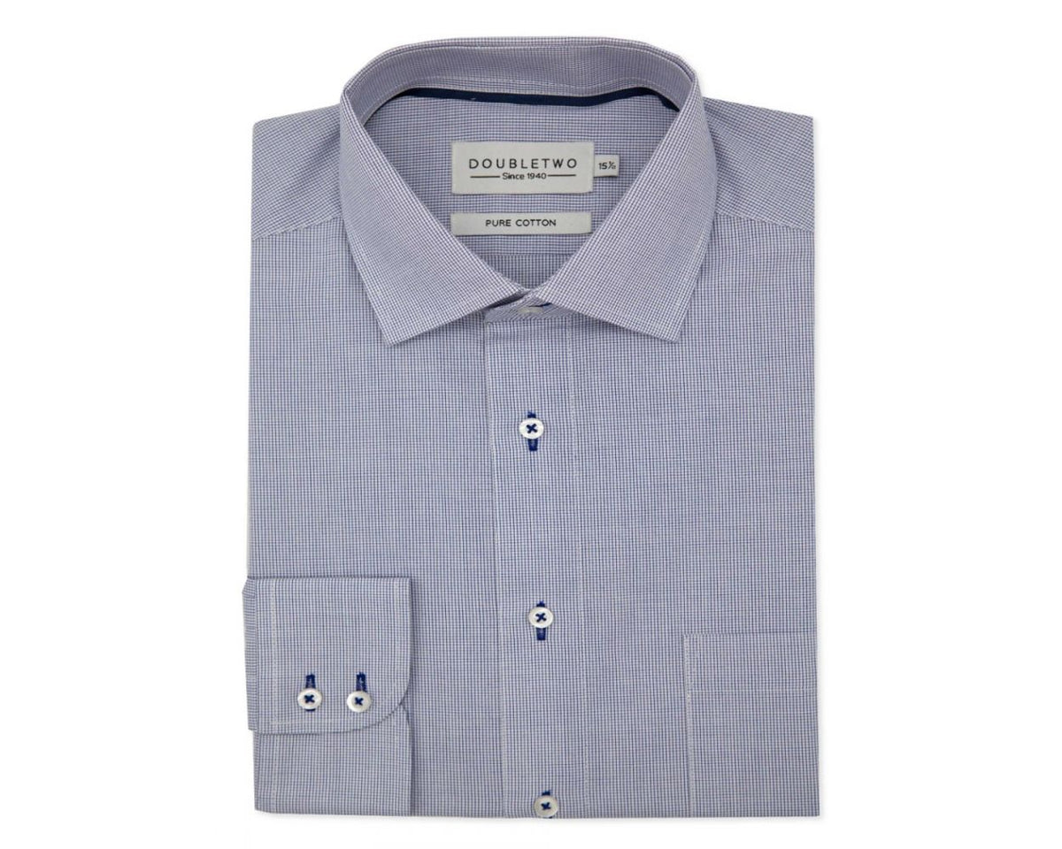 Micro Check Long Sleeve Shirt