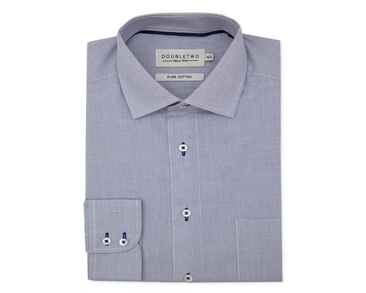 Micro Check Long Sleeve Shirt