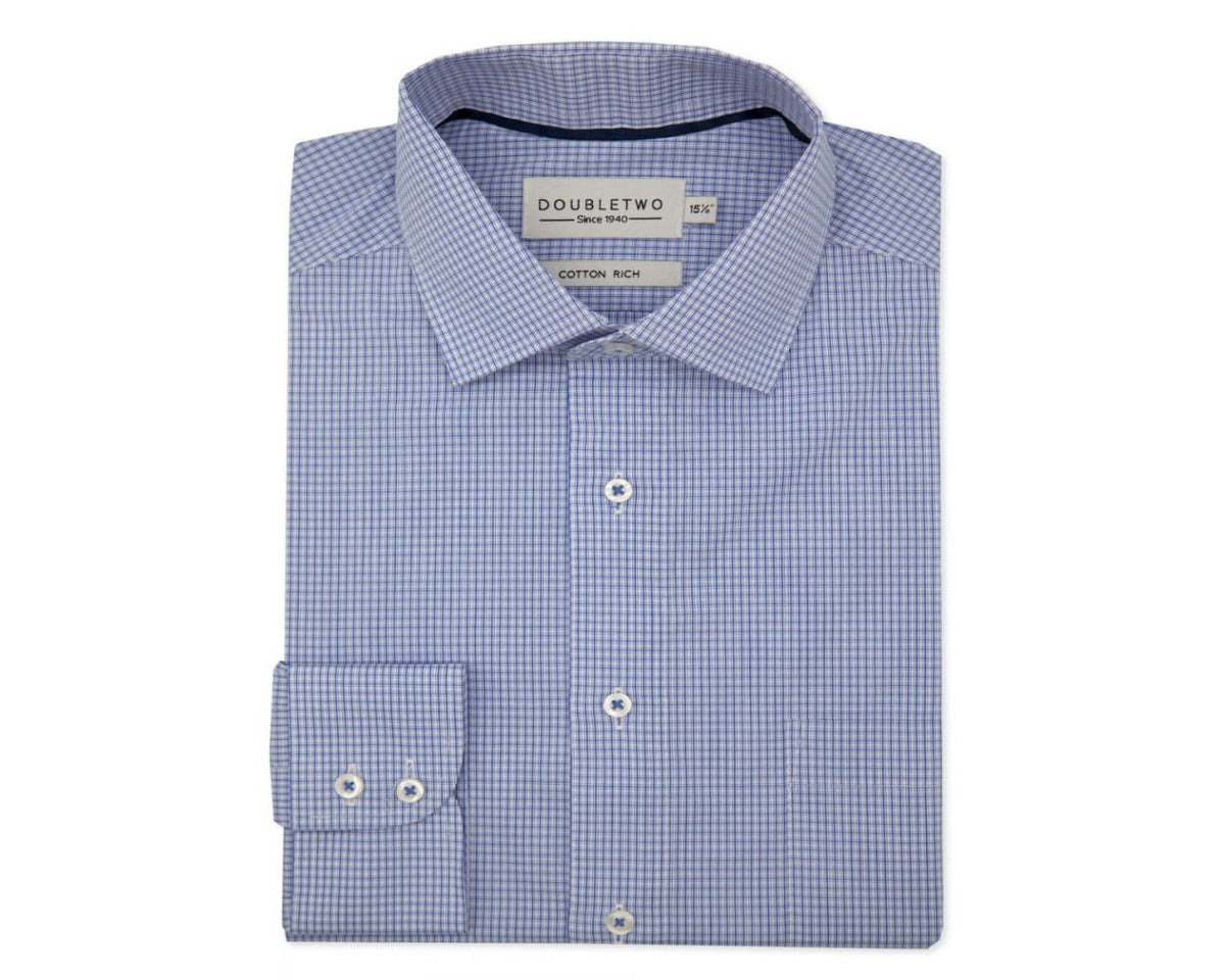 Mini Windowpane Check Long Sleeve Shirt