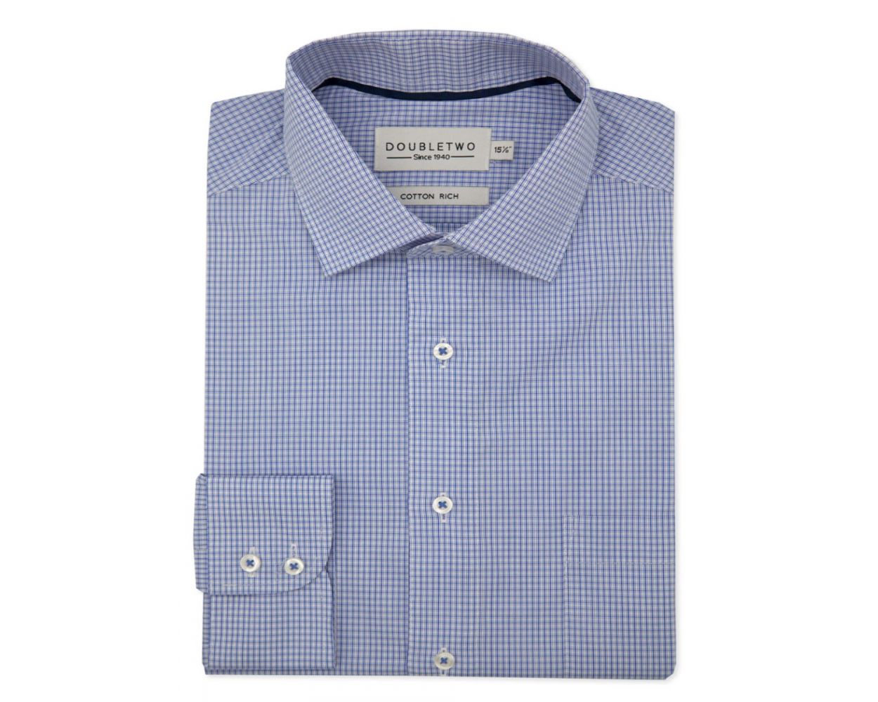 Mini Windowpane Check Long Sleeve Shirt