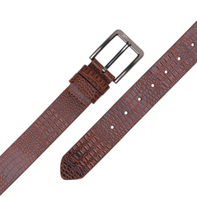 Crocodile Texture Leather Belt