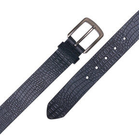 Crocodile Texture Leather Belt