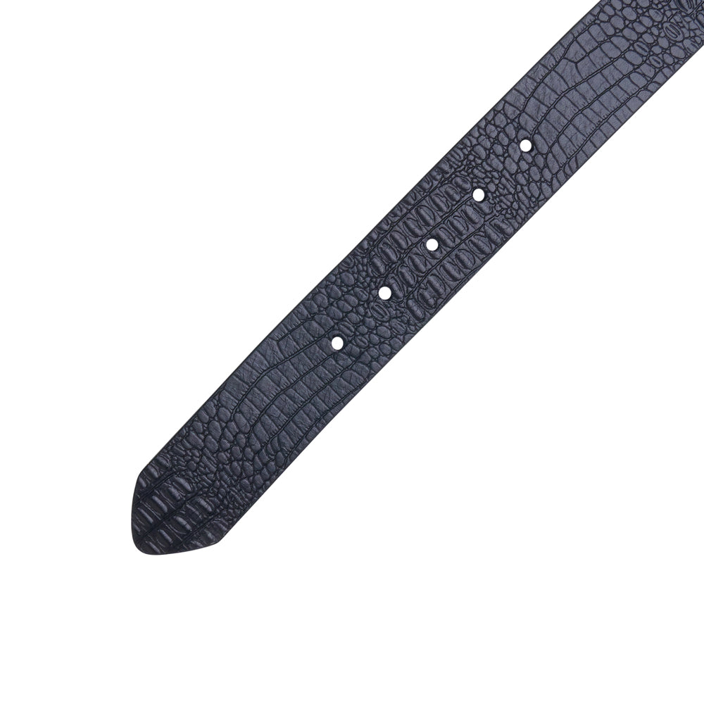 Crocodile Texture Leather Belt