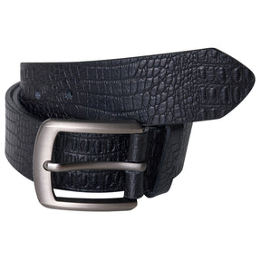 Crocodile Texture Leather Belt