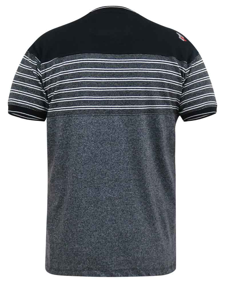 'Jericho' Cut & Sew Stripe Panel T-Shirt