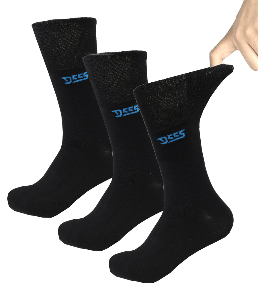 'Harold' 3 Pack Plain Extra Wide Comfort Fit Socks