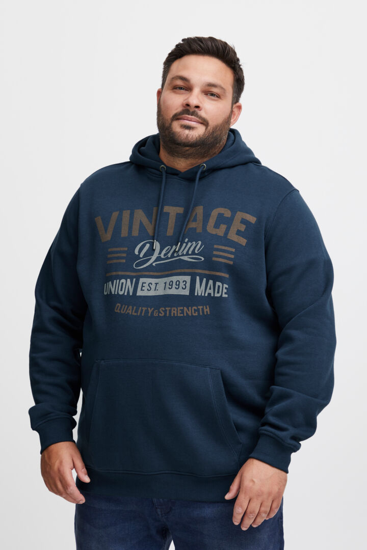 Vintage Denim Hooded Sweatshirt