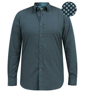 Tall Fit 'Morgan' Long Sleeve Micro Print  Shirt