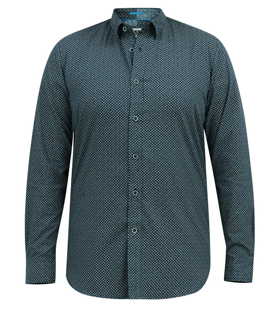 Tall Fit 'Morgan' Long Sleeve Micro Print  Shirt