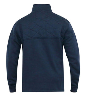 'Swann' Quilted Top Panel 1/4 Zip Sweatshirt