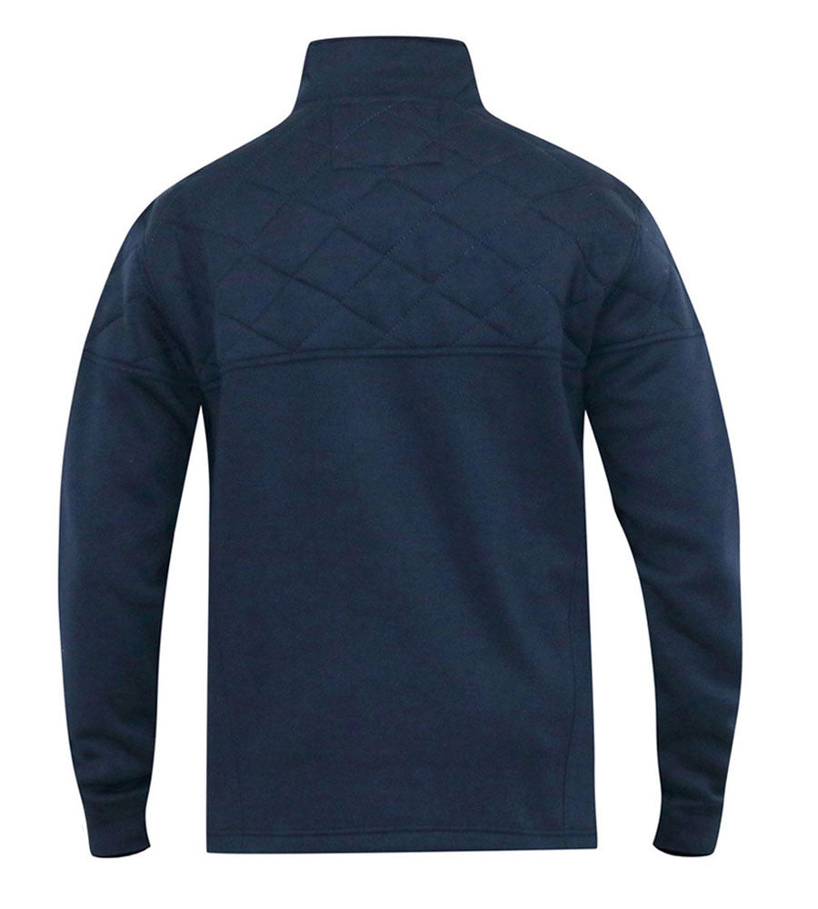 Tall Fit 'Swann' Quilted Top Panel 1/4 Zip Sweatshirt