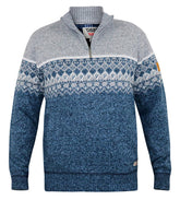 'Ruddington' Fairisle Knit 1/4 Zip Jumper