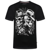 Twin Gentleman Skull Print T-Shirt