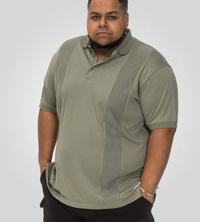 'CHIPPENHAM' Jacquard Knit Panel Polo