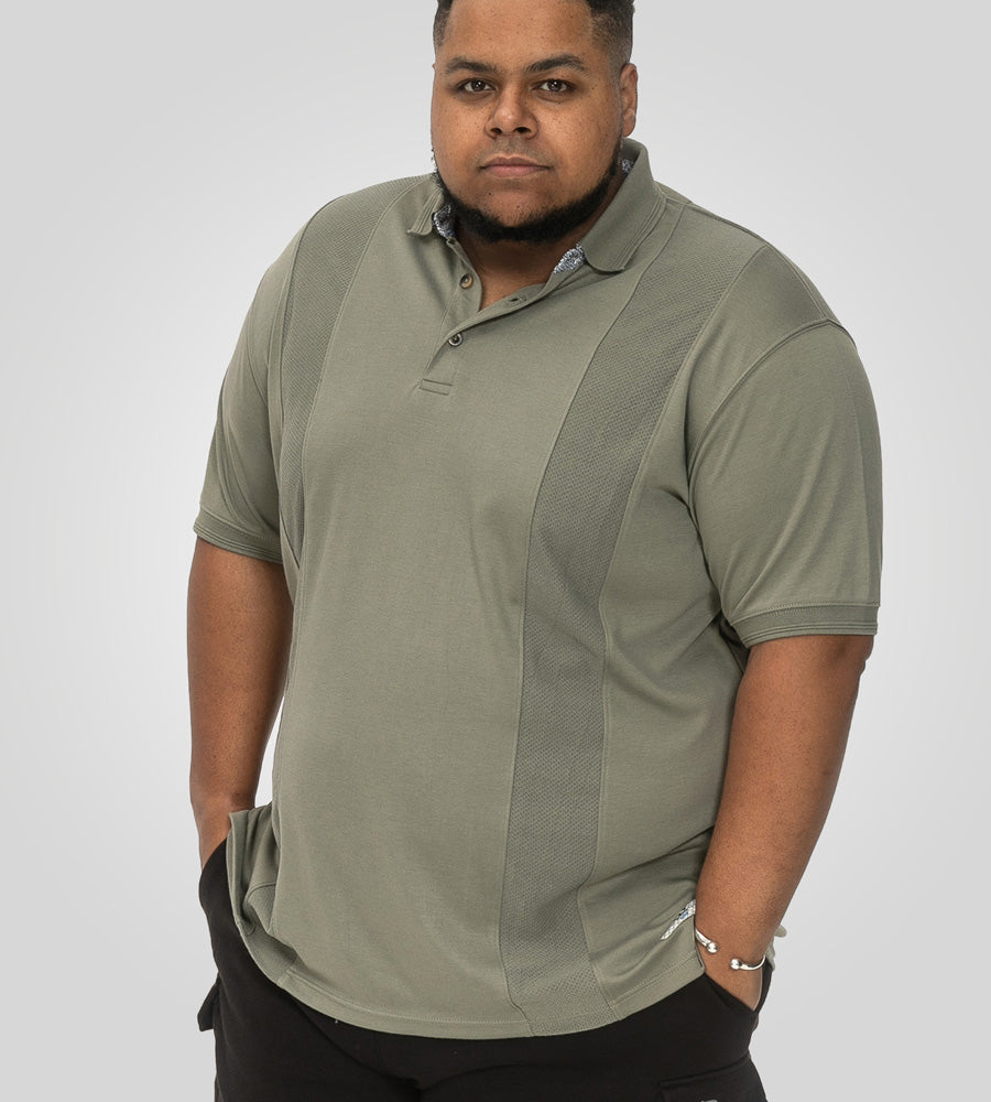 'CHIPPENHAM' Jacquard Knit Panel Polo