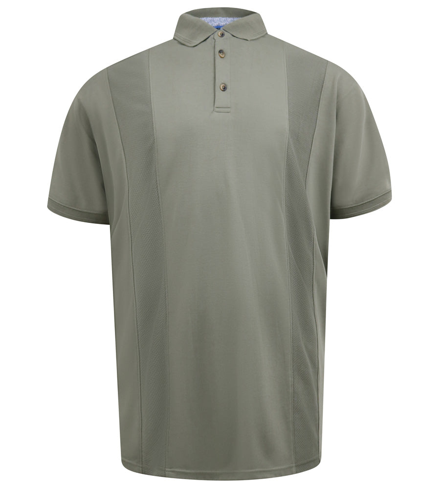 'CHIPPENHAM' Jacquard Knit Panel Polo