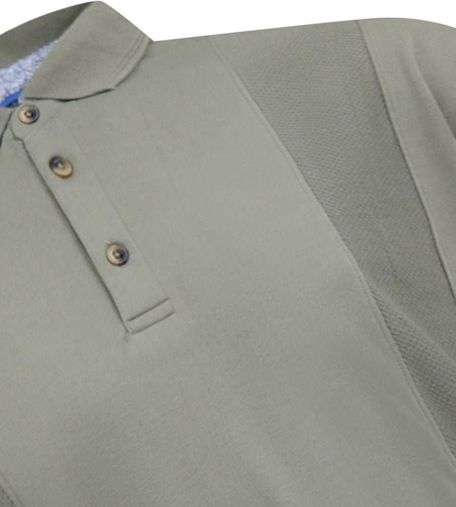 'CHIPPENHAM' Jacquard Knit Panel Polo