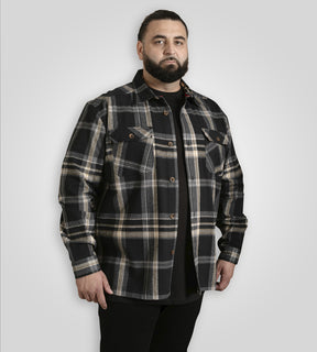'Falkirk' Checked Heavy Shacket Over Shirt