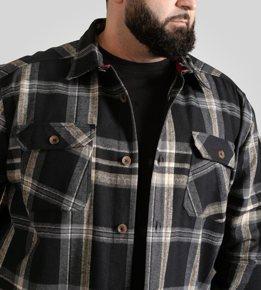 'Falkirk' Checked Heavy Shacket Over Shirt