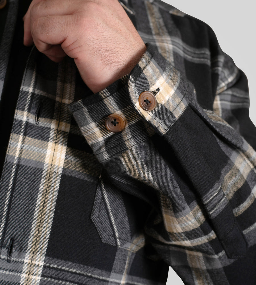 'Falkirk' Checked Heavy Shacket Over Shirt