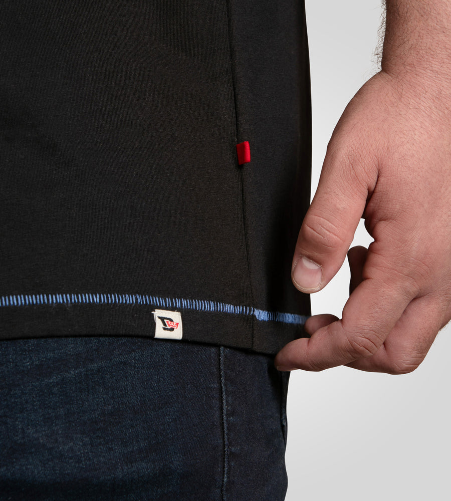 'DEWSBURY' Skeleton On A Bike Print T-Shirt