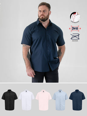 'LUCAS' Ultimate Stain Resist Non Iron Short Sleeve Shirt