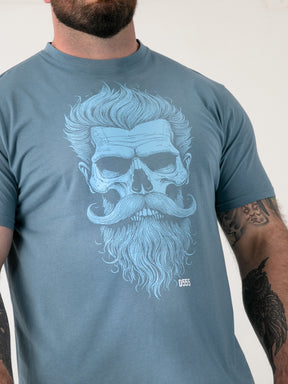 'Miller' Bearded Skull Print T-Shirt