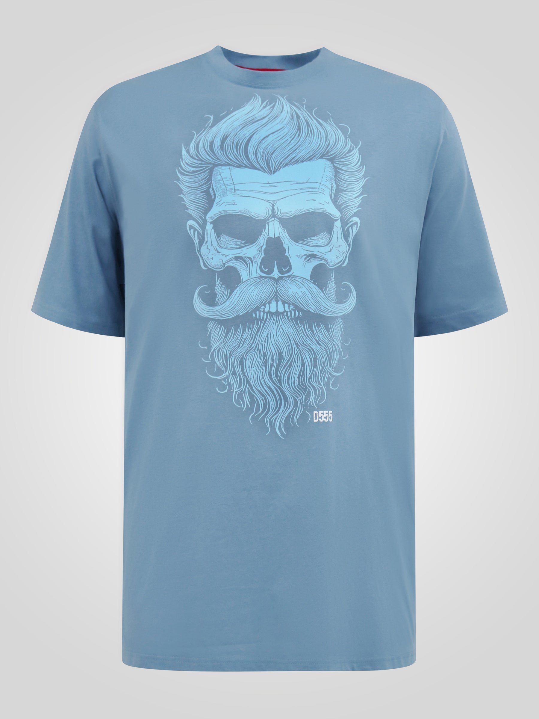 'Miller' Bearded Skull Print T-Shirt