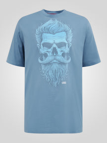 'Miller' Bearded Skull Print T-Shirt
