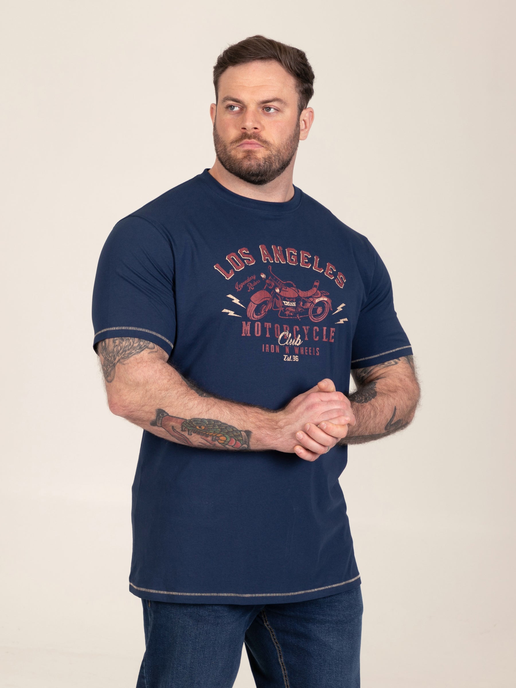 'Holt' Los Angeles Motorcycle Print T-Shirt
