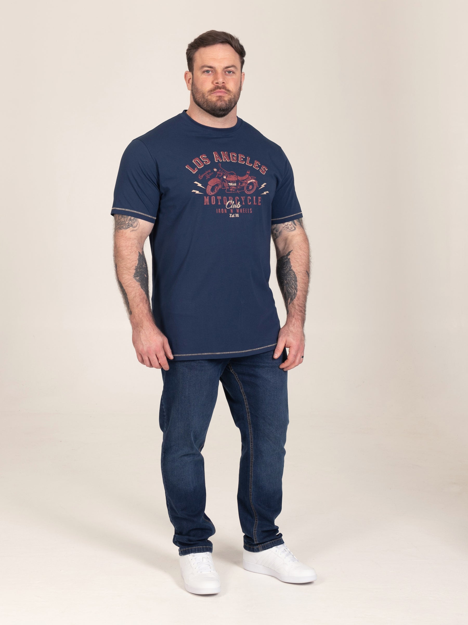 'Holt' Los Angeles Motorcycle Print T-Shirt