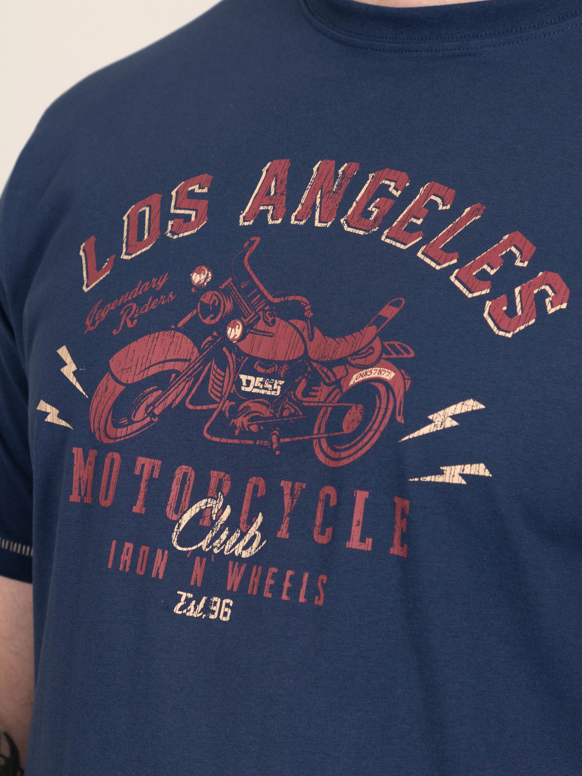 'Holt' Los Angeles Motorcycle Print T-Shirt