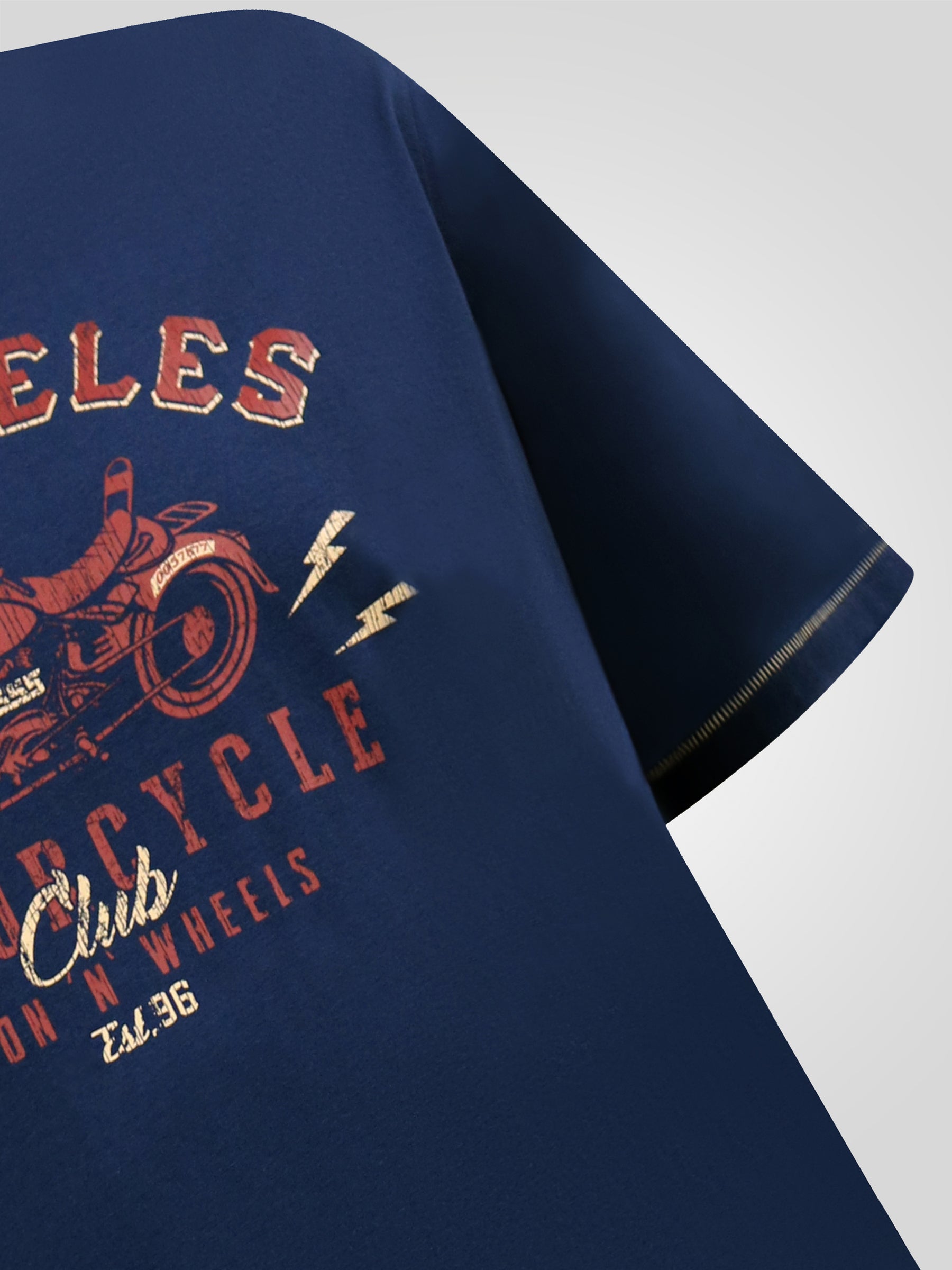 'Holt' Los Angeles Motorcycle Print T-Shirt
