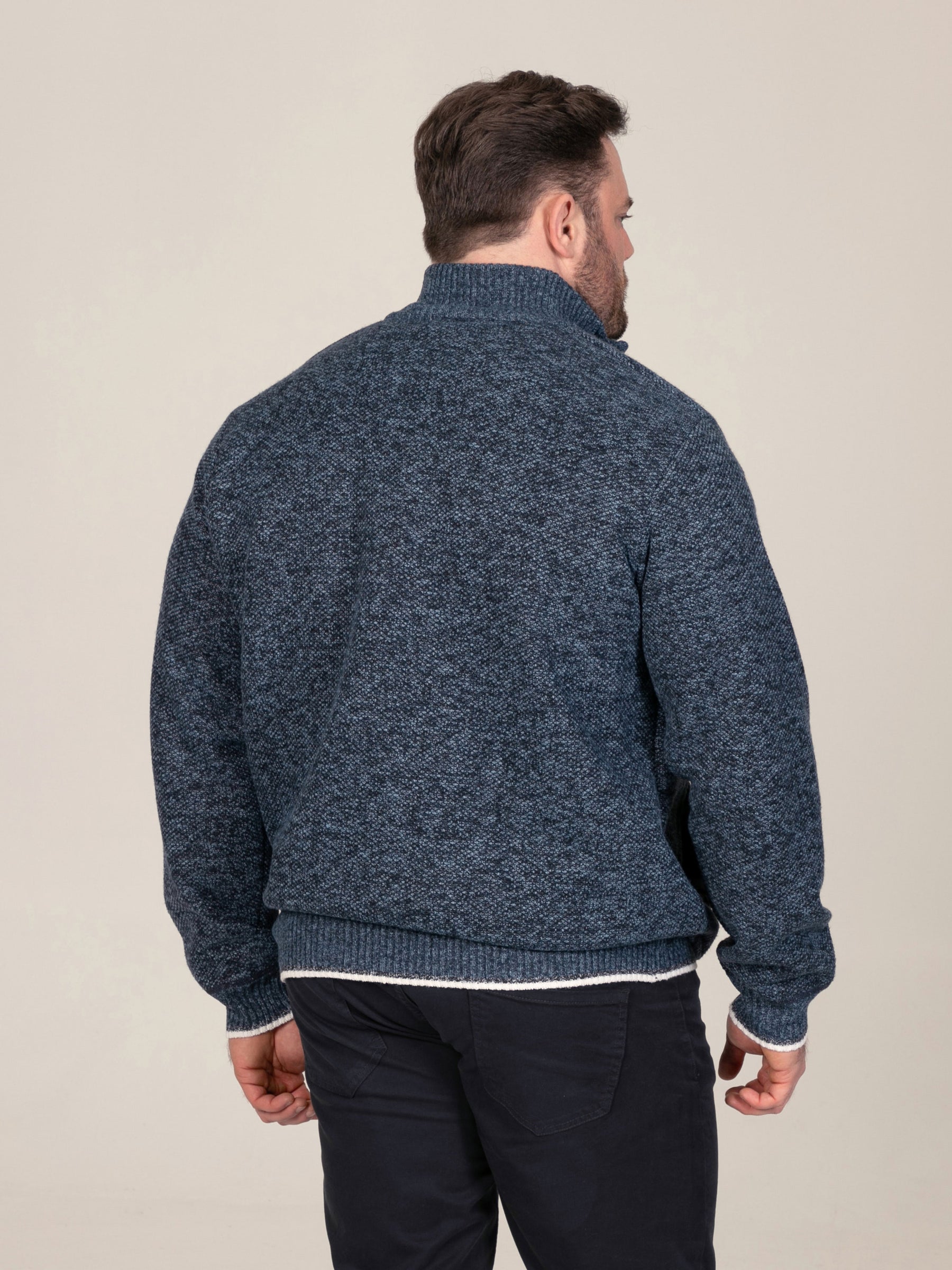 'Caleb' Quarter Zip Knitted Jumper
