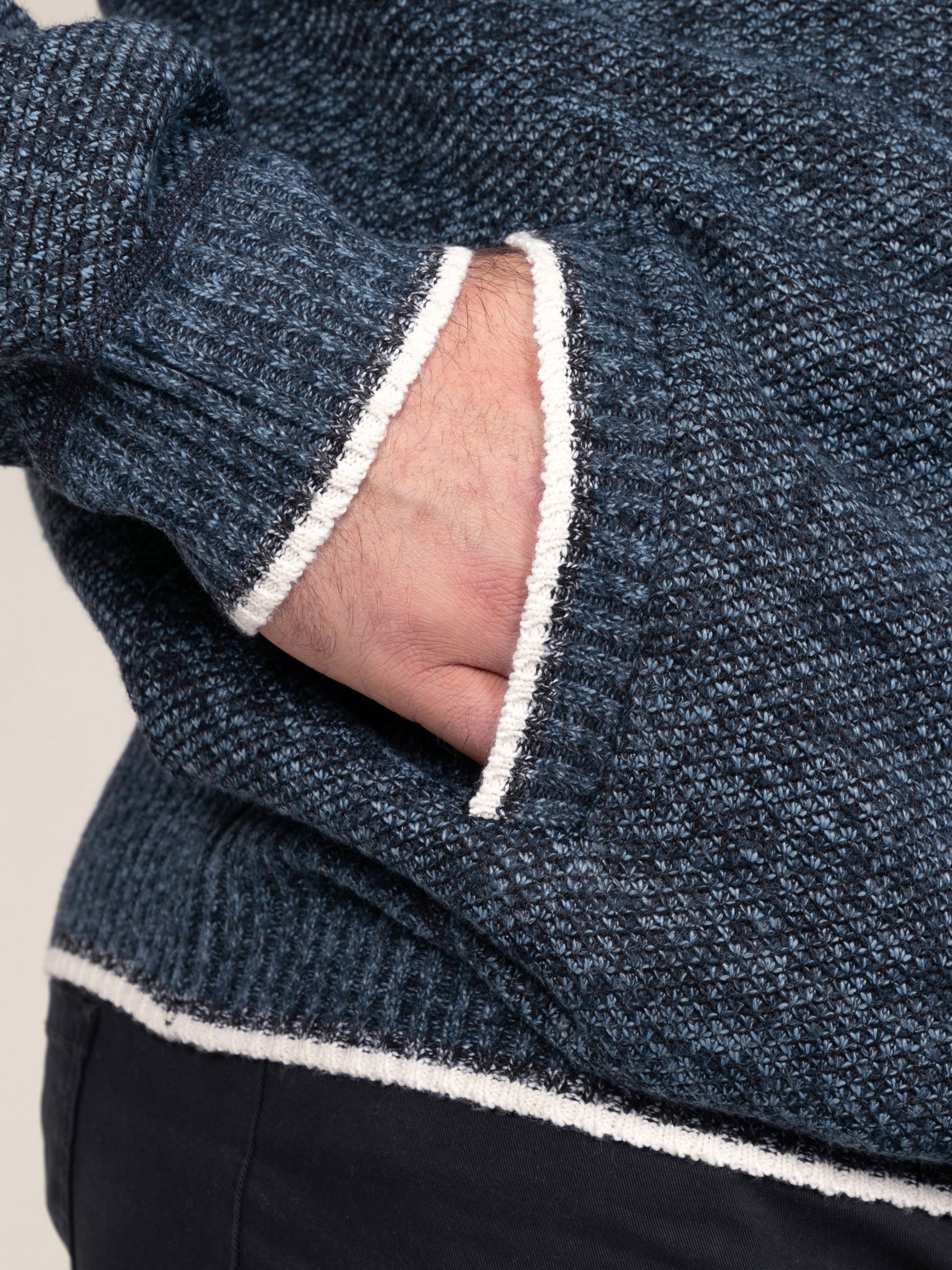 'Caleb' Quarter Zip Knitted Jumper