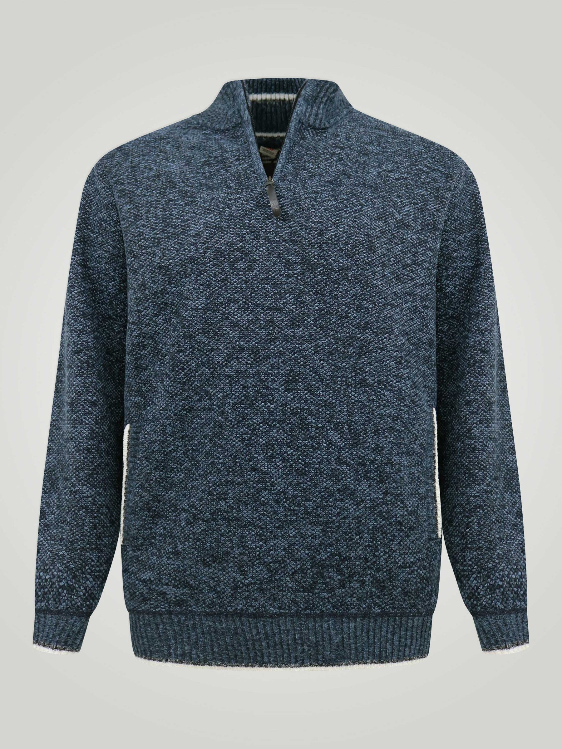 'Caleb' Quarter Zip Knitted Jumper
