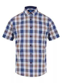 Blue & Beige Check Shirt