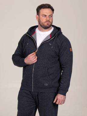 'Ernest' Fine Stripe Zip Through Hoody