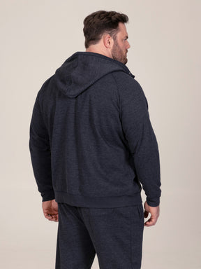 'Ernest' Fine Stripe Zip Through Hoody
