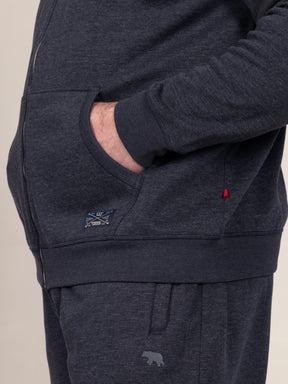 'Ernest' Fine Stripe Zip Through Hoody