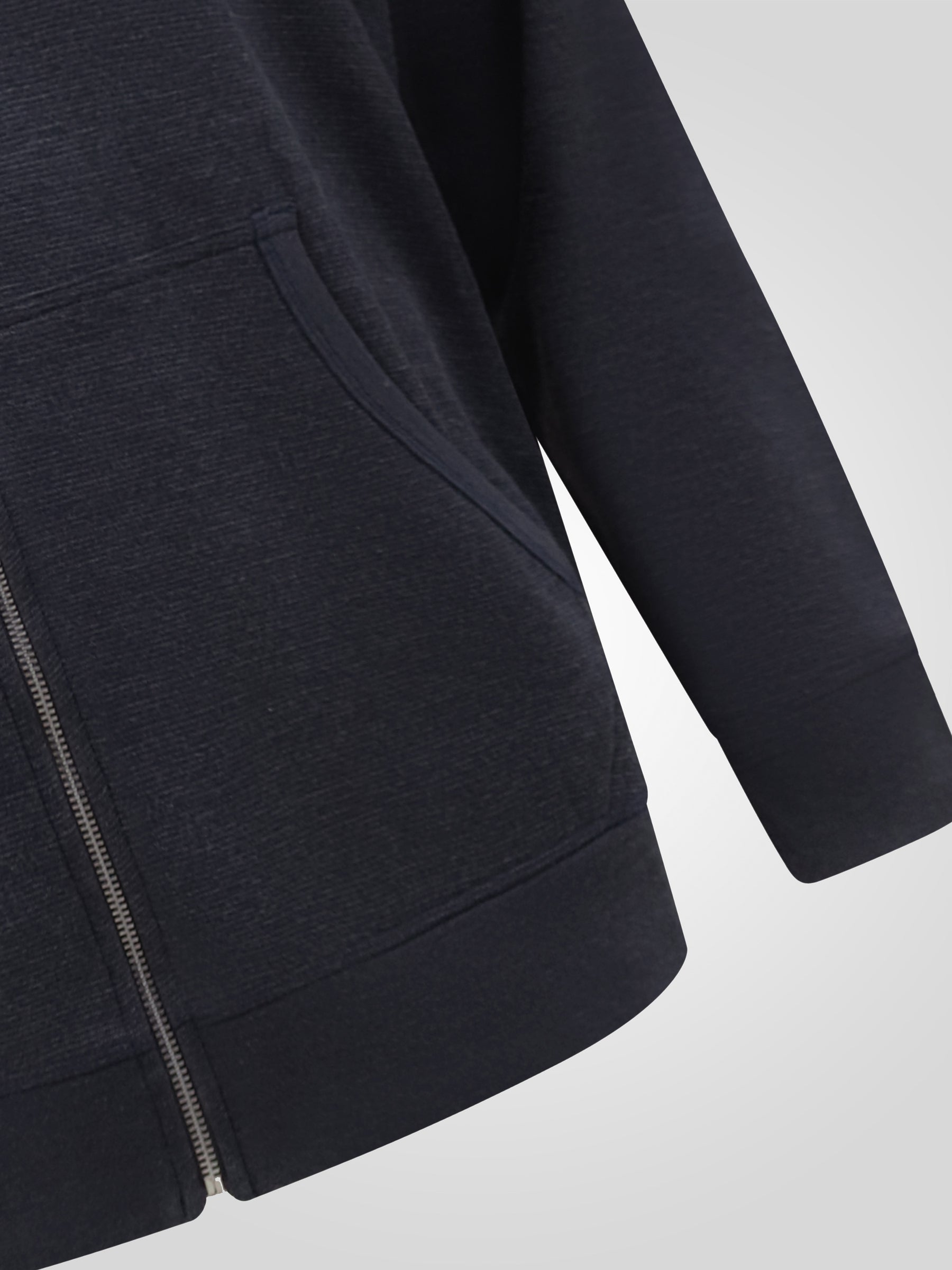 'Ernest' Fine Stripe Zip Through Hoody